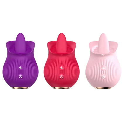 Vibrador lengua Rose ergonómico y silencioso con carga USB