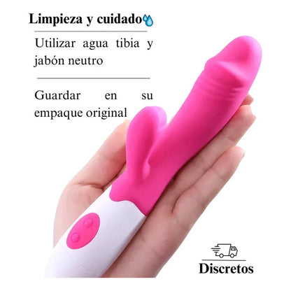Kit Consolador Vibrador Punto G 10 Modos Y Vara Vibradora Usb