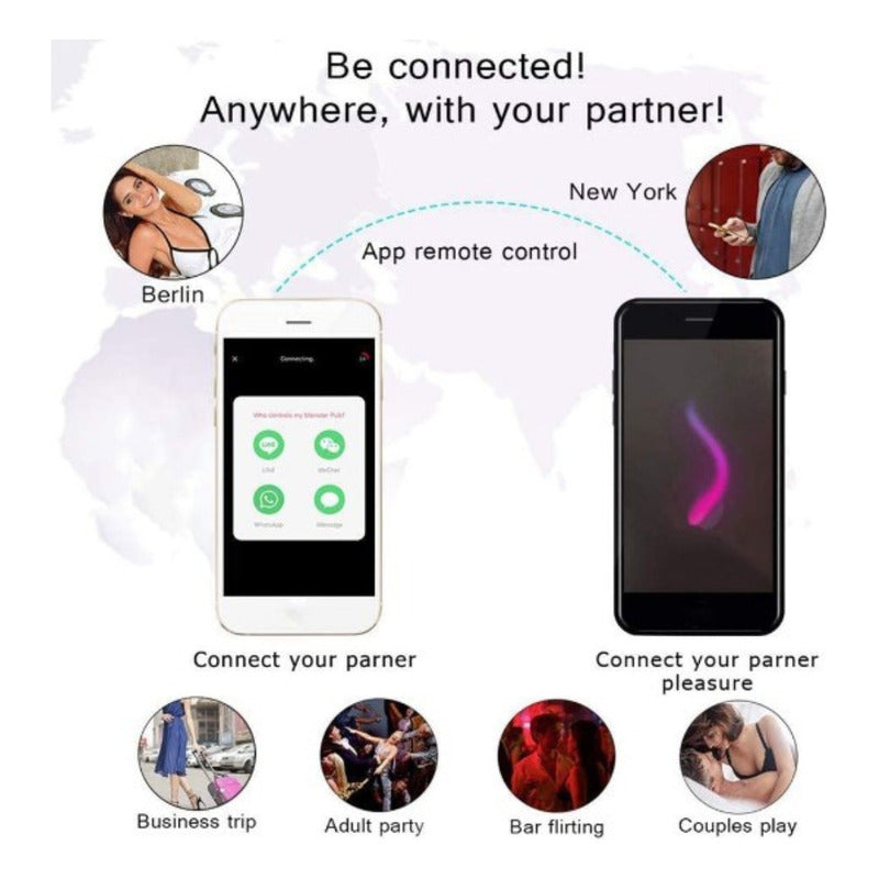 Vibrador Estimulador Dolp Bala Con App Distancia Recargable