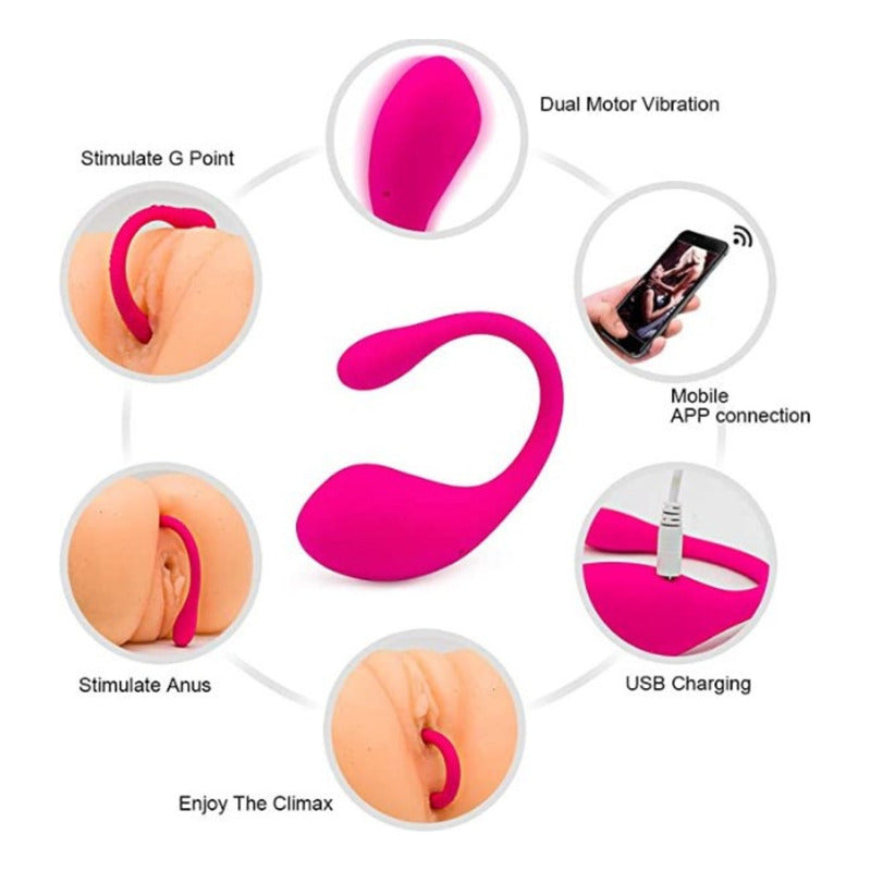 Vibrador Estimulador Dolp Bala Con App Distancia Recargable